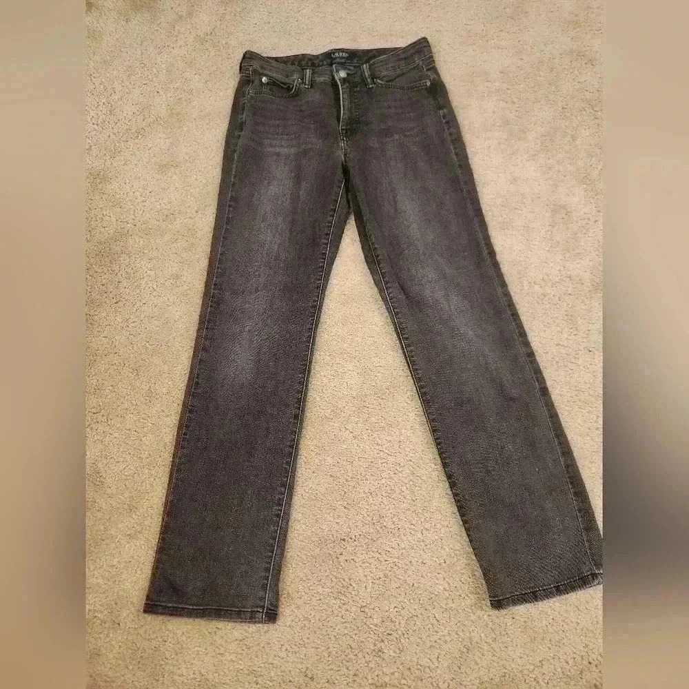 Ralph Lauren Polo Womens Jeans Black Size 4 30" Waist Mid Rise Straight #F174